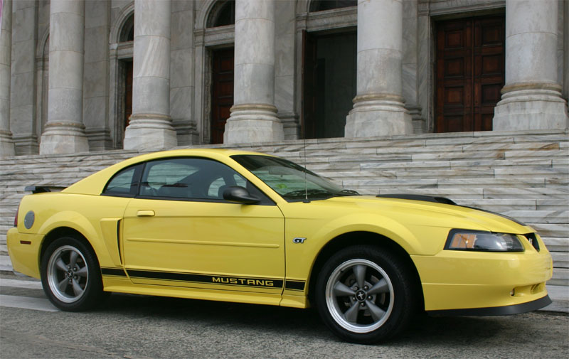2002 Ford mustang gt yellow #7